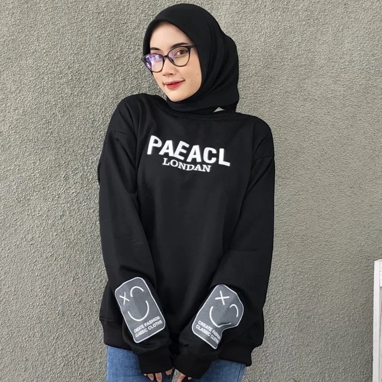 Paeacl Crewneck Sweater - Jaket Crewneck Unisex Kekinian