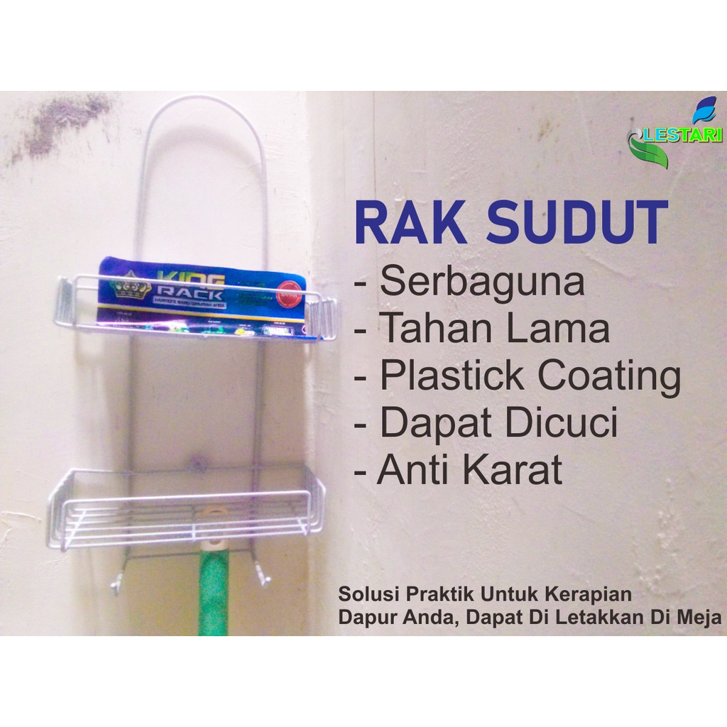 Rak Shampoo Besi Susun 2 Rak Gantung Rak Kamar Mandi