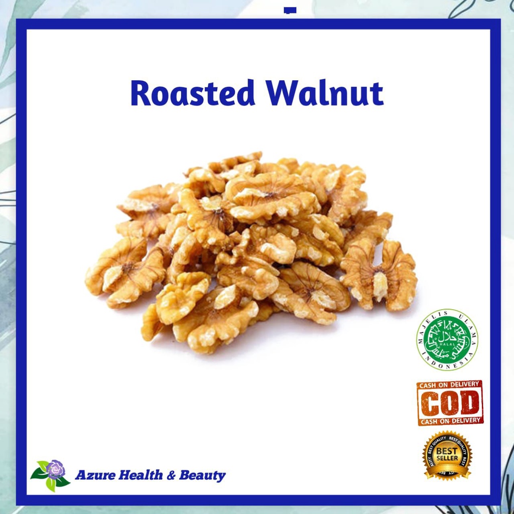 

Roasted Walnut Kacang Walnut Panggang/Mentah Cemilan Sehat Diet Keto/DEBM kemasan 500gr