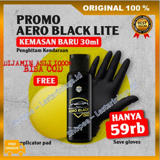 [BISA COD] Aero Black Lite Penghitam Plastik Body Motor ORIGINAL
