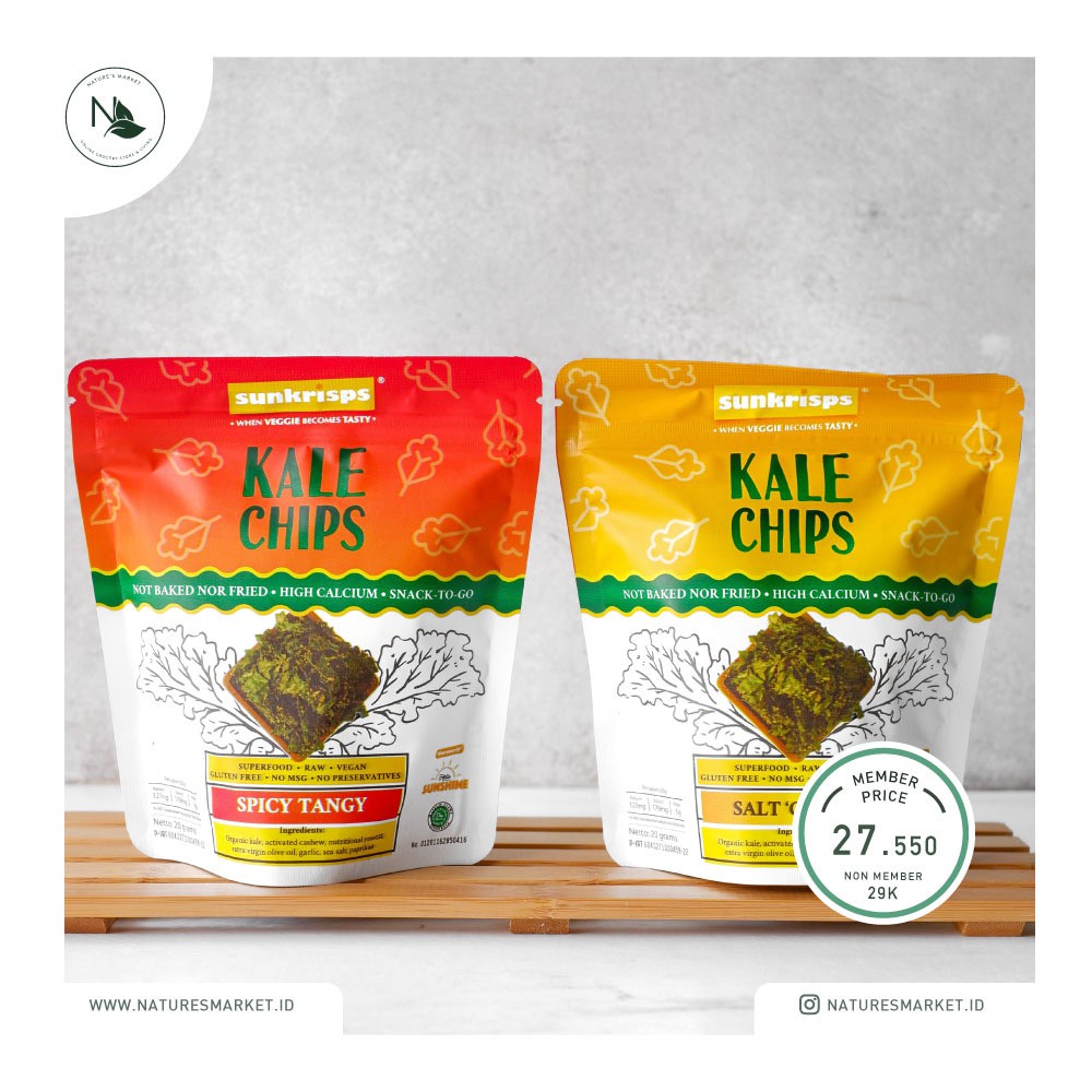 Sunkrisps Kale Chips 'spicy Tangy' (20gr)