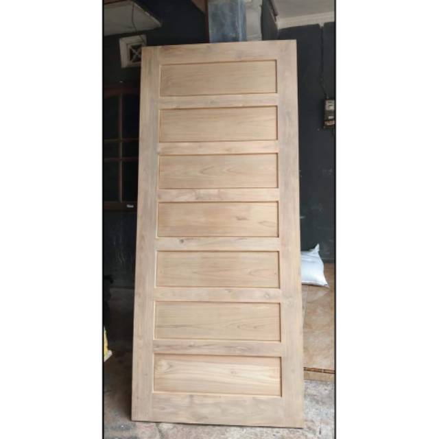 Pintu plus kusen minimalis kayu jati