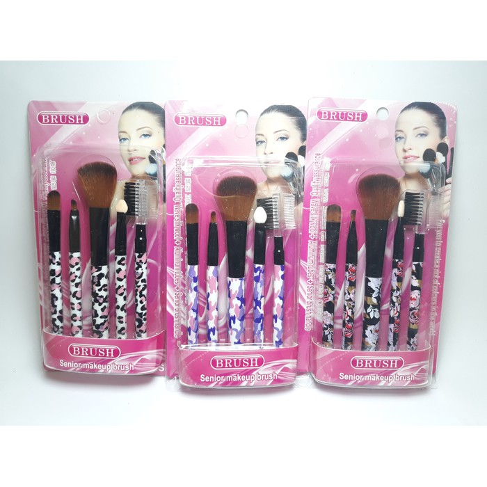 ALAT KECATIKAN / BRUSH / KUAS ISI 5 SENIOR MAKEUP BRUSH / KUAS MAKEUP BRUSH SET / MAKEUP ISI 5 IN 1