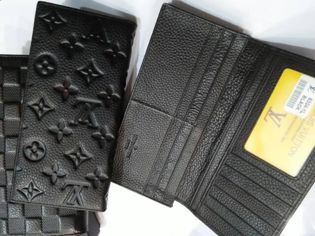 Dompet lv lipat panjang kulit asli emboss import