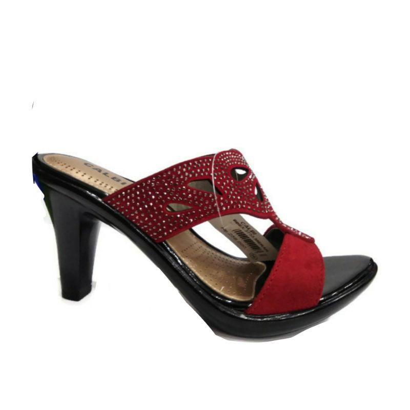 Calbi Original BBEX 3733 Sandal Pesta Wanita Casual Formal Merah