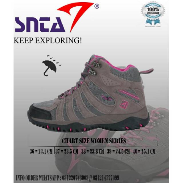 Sepatu hiking women series - sepatu gunung wanita - sepatu snta women series