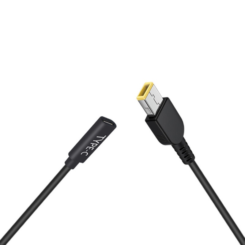 VIVI   65W USB C PD Type C Female to Slim Tip Power Charging Cable for -Lenovo Thinkpad