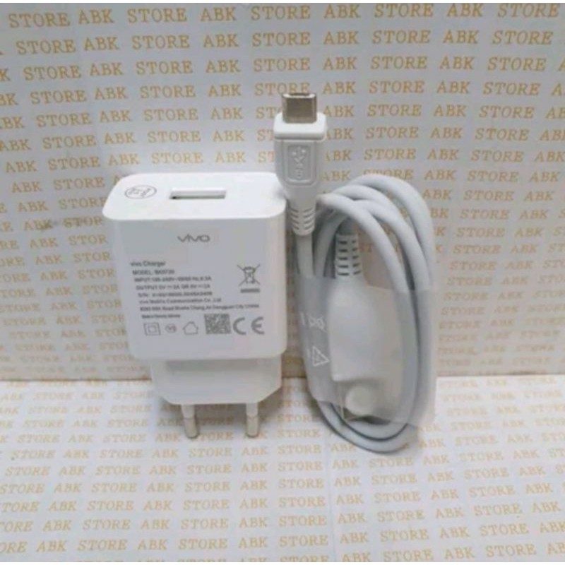 Travel charger vivo v3 v5 Bk0720 9V Fast Charhing Original