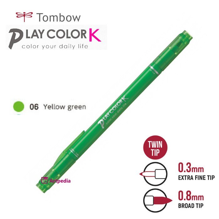 

TOMBOW PLAY COLOR K YELLOW GREEN WS-PK 06