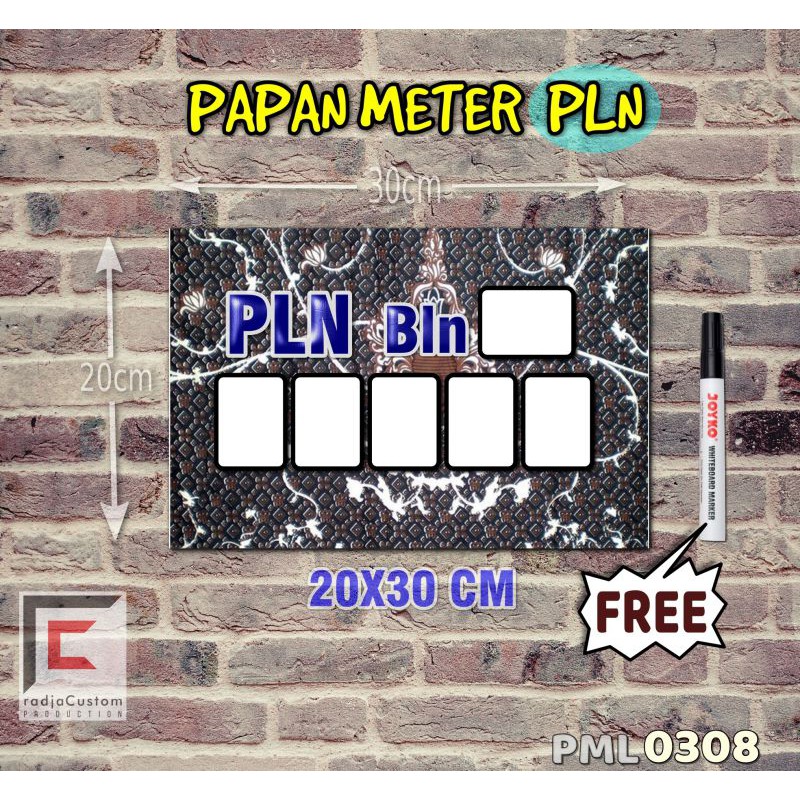 

RadjaCustom Papan Meter Listrik PLN PAM motif Unik - Batik 08