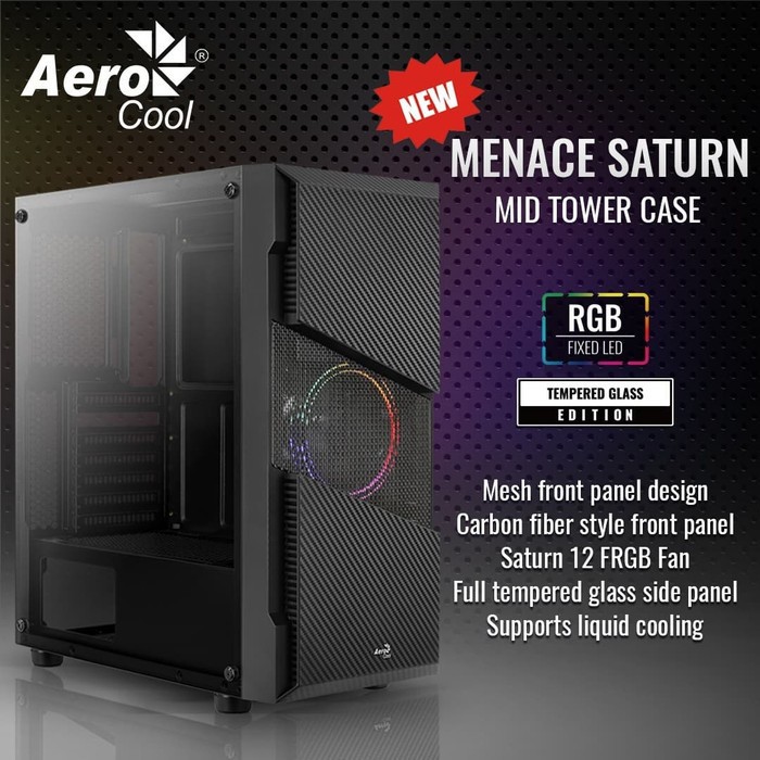 Aerocool Menace Saturn FRGB Include 2X Fan Frost 12cm