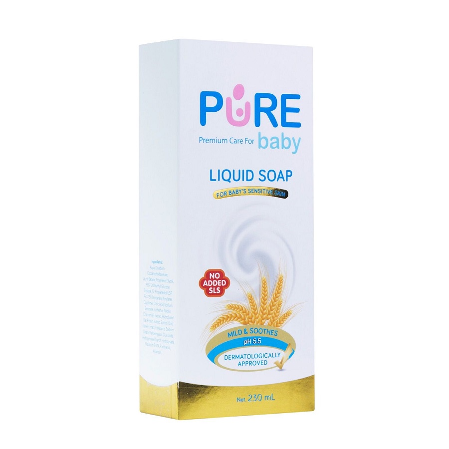 PURE BB Baby 230ml Liquid Soap Sabun Cair Mandi Anak Bayi Kulit Sensitif