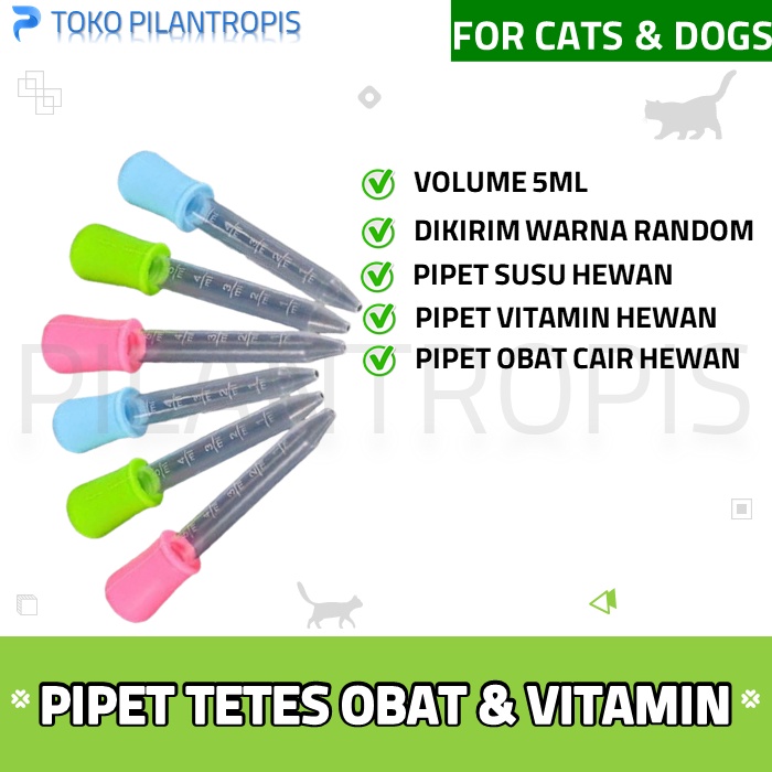 PIPET ALAT MINUM OBAT SUSU BAYI KUCING ANJING KITTEN ADULT HEWAN DROP 5 ML MURAH BERKUALITAS