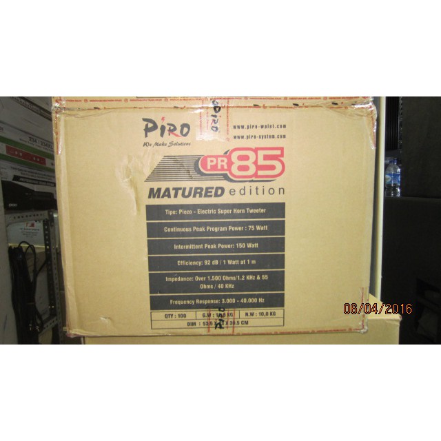 tweter / speaker walet suara inap piro PR 85