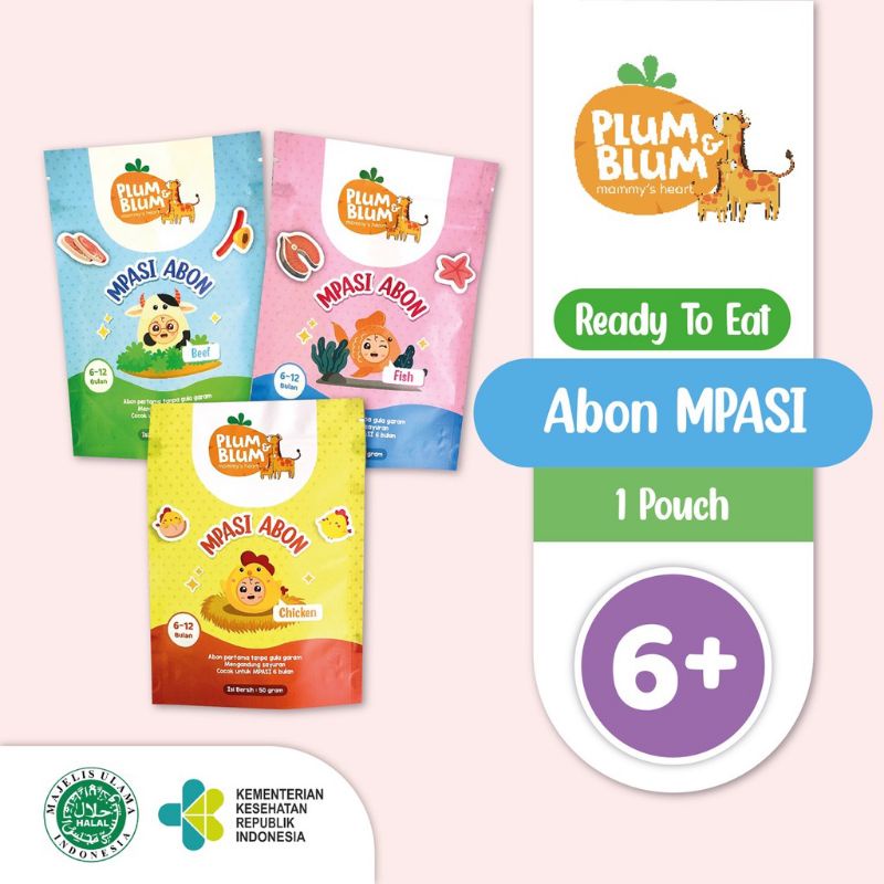 Plum &amp; Blum Mpasi Abon/Abon Baby 6+m 50gr