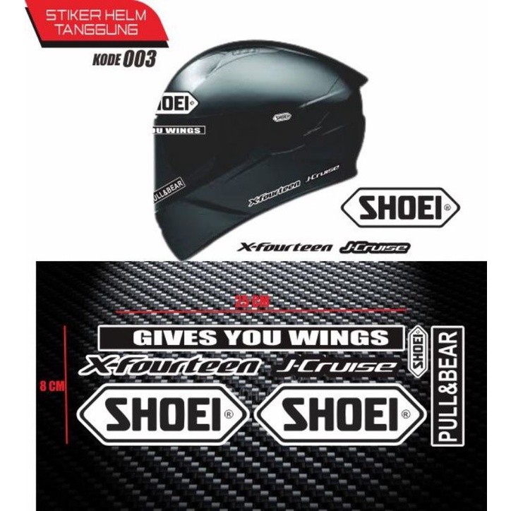 sticker helm shoei