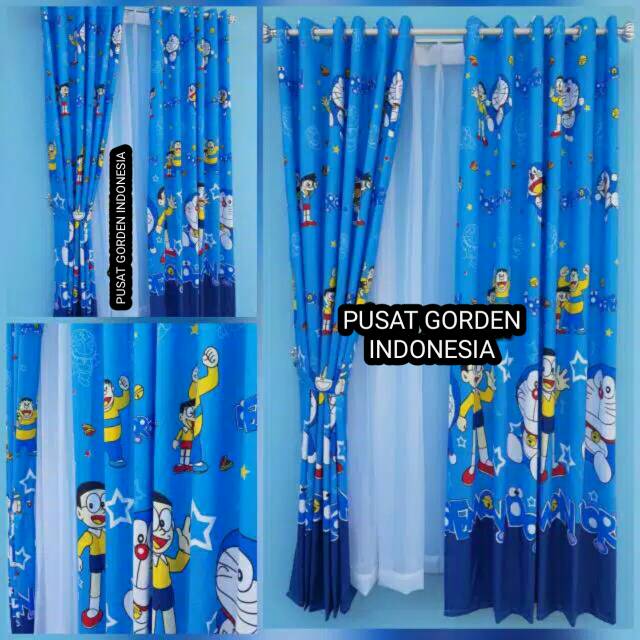 BIG SALE gorden Karakter Anak Doraemon Biru Muda Model BIG SALE gorden Karakter Anak Doraemon Biru Muda Model