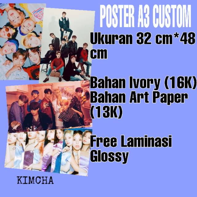 

POSTER A3 CUSTOM free laminasi