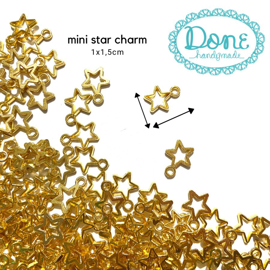 charm bintang bezel pernak pernik beads star