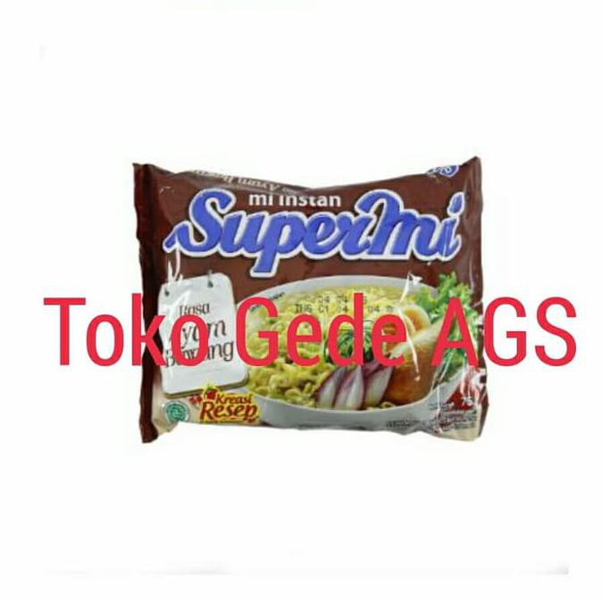 

Terlaris# Mie Supermie Ayam Bawang 1 Dus