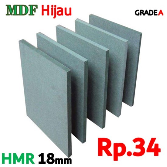 HMR | MDF Hijau 18mm Custom Harga Rp.34/cm