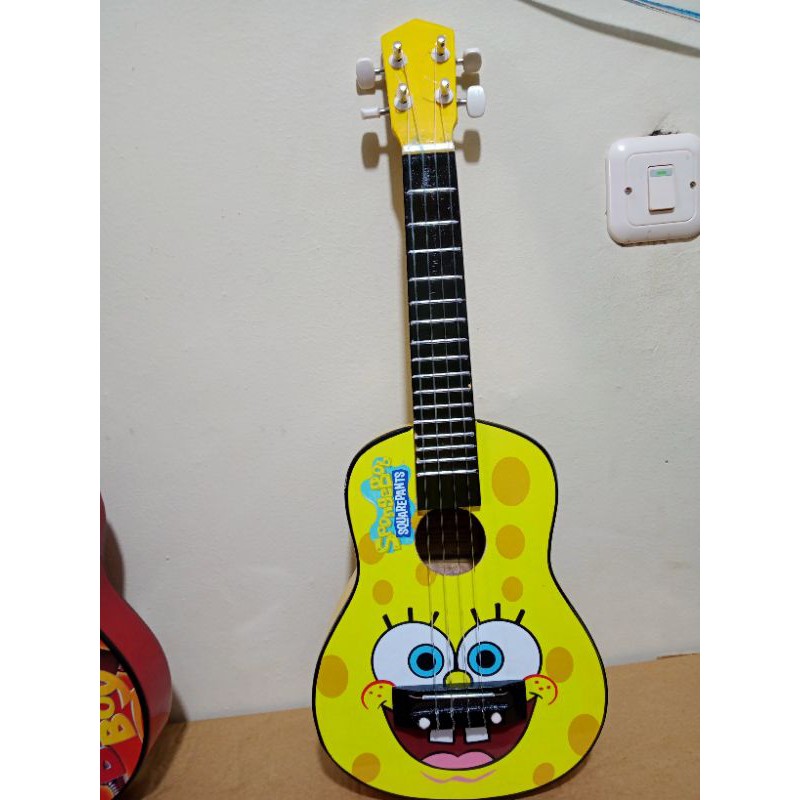 Gambar helokity/ukulele kado hadiah/ukulele murah/kecrung motip gambar senar 4