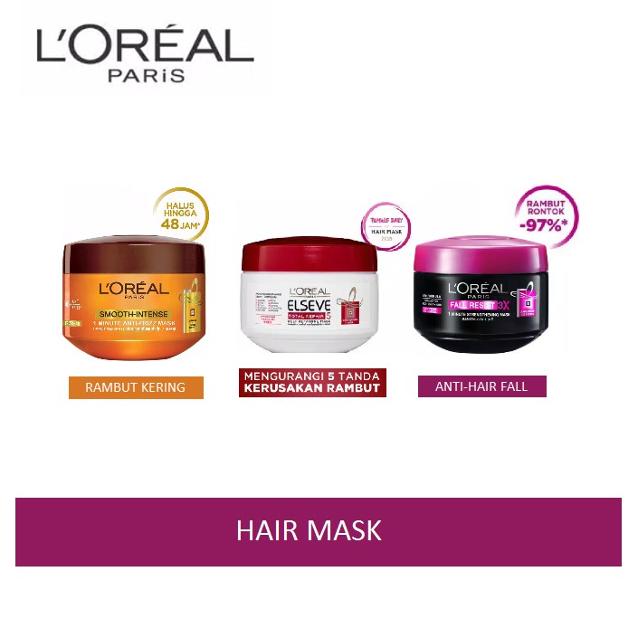 Loreal Paris Hair Mask 200 ML Shopee Indonesia
