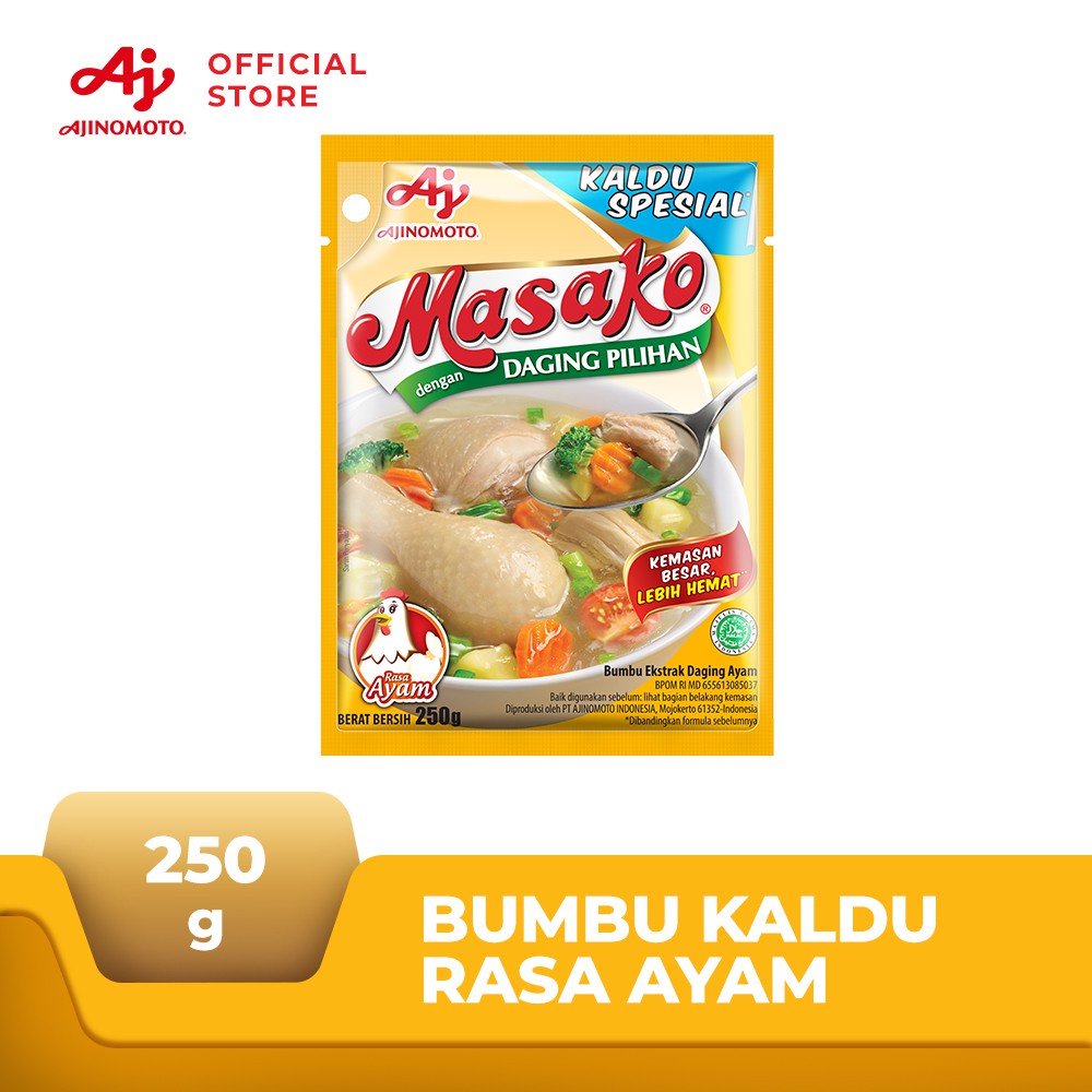 

Masako® Bumbu Kaldu Penyedap Rasa Ayam Kemasan 250g