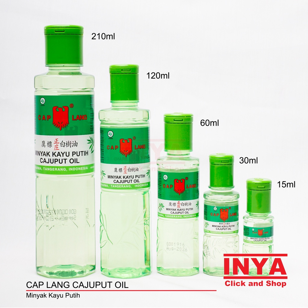 MINYAK KAYU PUTIH CAP LANG - CAJUPUT OIL 60ml - Massage - Pijat