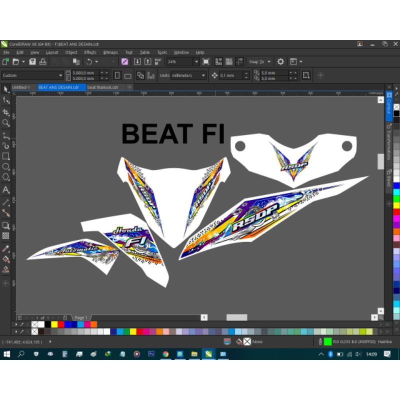 STRIPING BEAT FI ICON TRANSPARAN (Font Hologram)