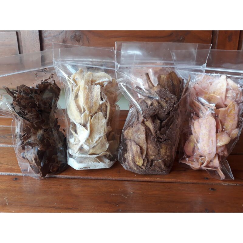 

Keripik Pisang Kemasan 100gr Coklat Lumer Coklat Tabur Bubuk manis Stroberi