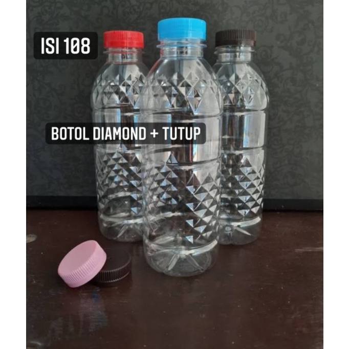 BOTOL DIAMON (108) DIAMOND 330ML 330 ML PLASTIK MINUMAN SURABAYA SEGAR BENING BARU MURAH TEBAL TUTUP