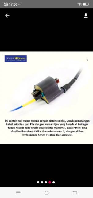 Kabel setan accent wire pengapian aki semua motor