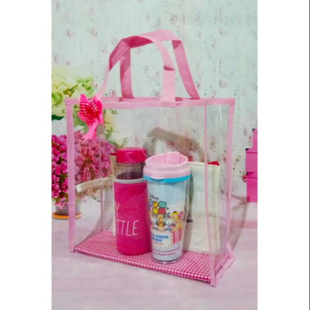 Tas mika, tas transparan, tas mika polos, tas custom, mika polos , tas mika ultah, tas custom,