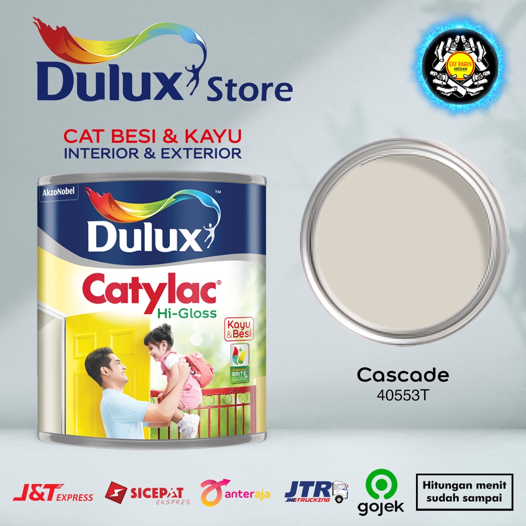 CAT MINYAK CAT KAYU DAN BESI DULUX CATYLAC HI-GLOSS 1 KG CASCADE 40553T TULANG BROKEN WHITE BEIGE CR