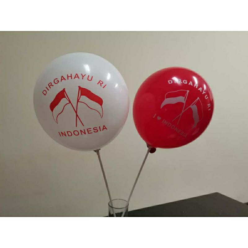 Balon Latex Dirgahayu RI Merah Putih isi -+100