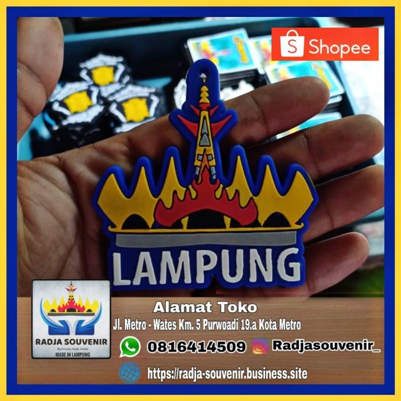 Gantungan Kunci Karet menara siger Lampung