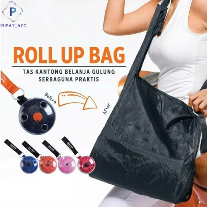 Tas Kantong Belanja Gulung Serbaguna Roll Up Bag