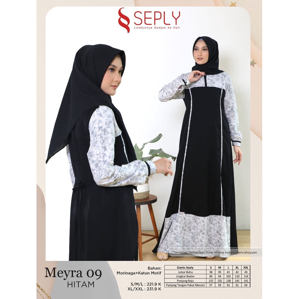 GAMIS TERBARU 2021 SEPLY MEYRA 09 HITAM