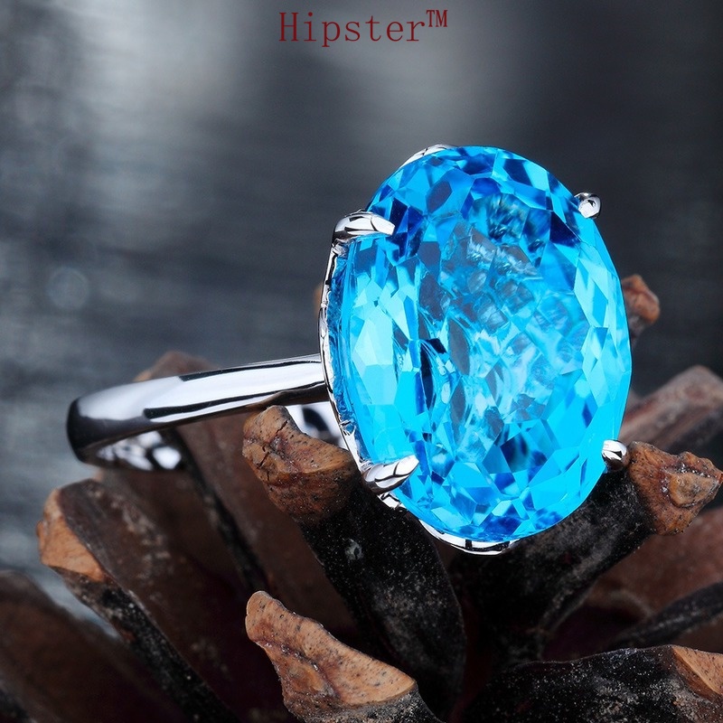 New Fashion Hot Sale Elegant Inlaid Sapphire Diamond Ring