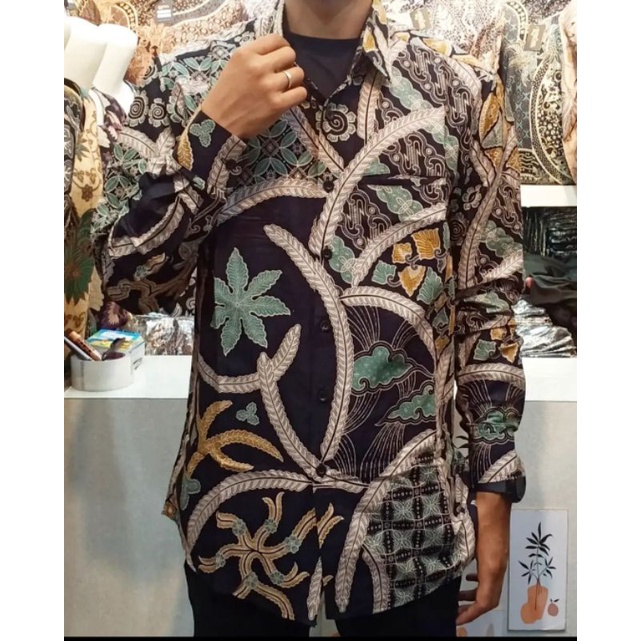 Baju Batik Pria Katun Premium Pendek Panjang Seragam Motif Terbaru Modern Size M L XL XXL XXXl