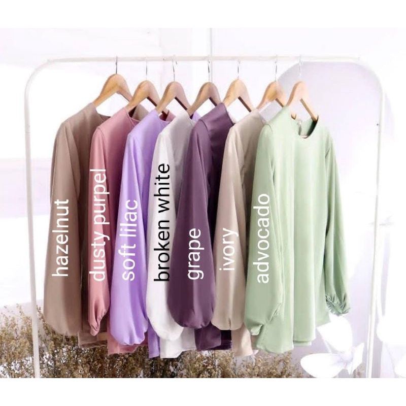 (BISA COD)- BLOUSE LENGAN BALON / ATASAN WANITA /BLOUSE BALON TOP FASHION WANITA