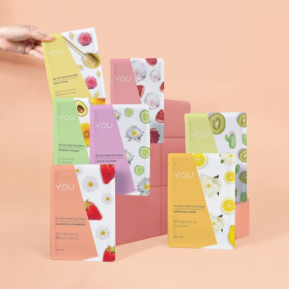 Download Y O U My Skin Mate Face Mask 22gr You Shopee Indonesia PSD Mockup Templates