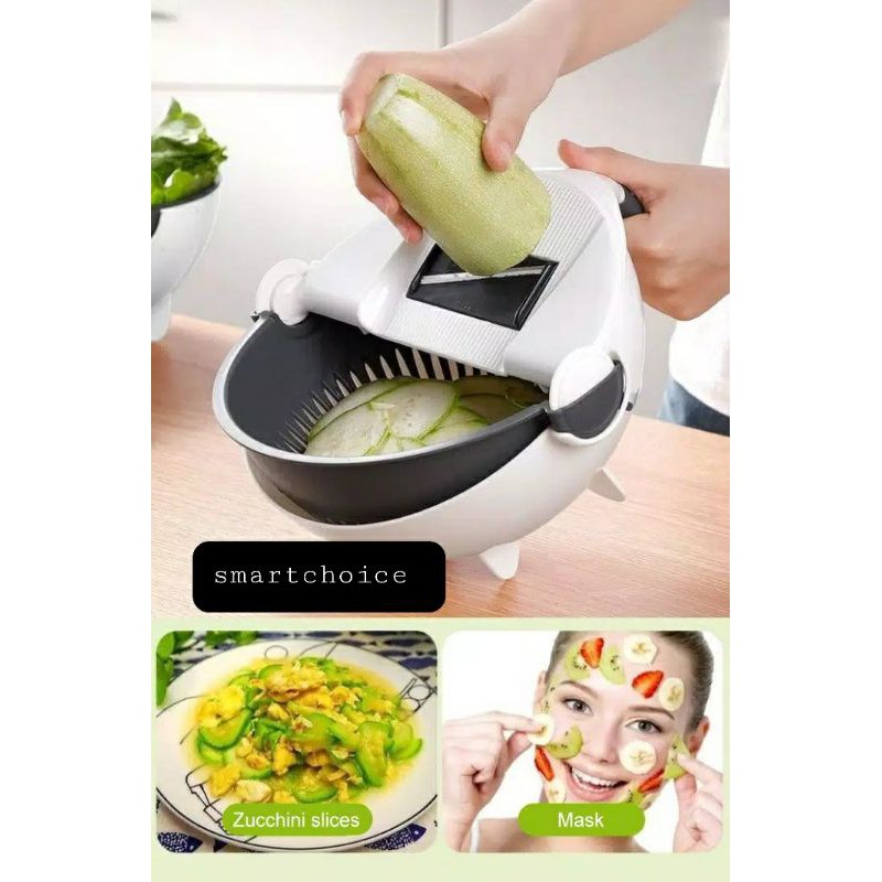 Alat Pemotong Sayur 9 in 1 / Vegetable Cutter Multifungsi lengkap dengan tirisan air Parutan sayur