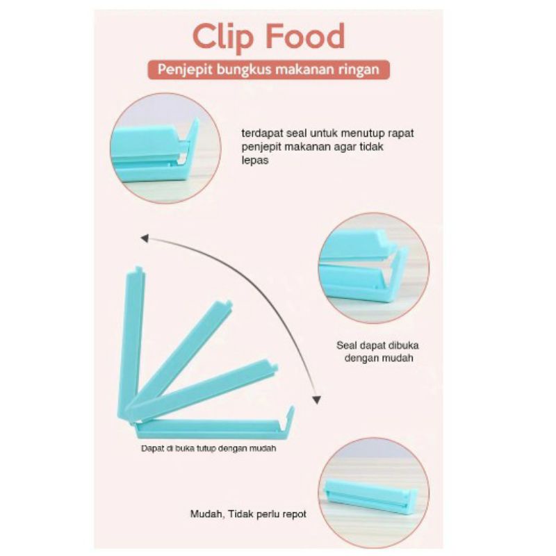 Klip Food Penjepit Bungkusan Plastik / Sealing Clip / Klip Plastik