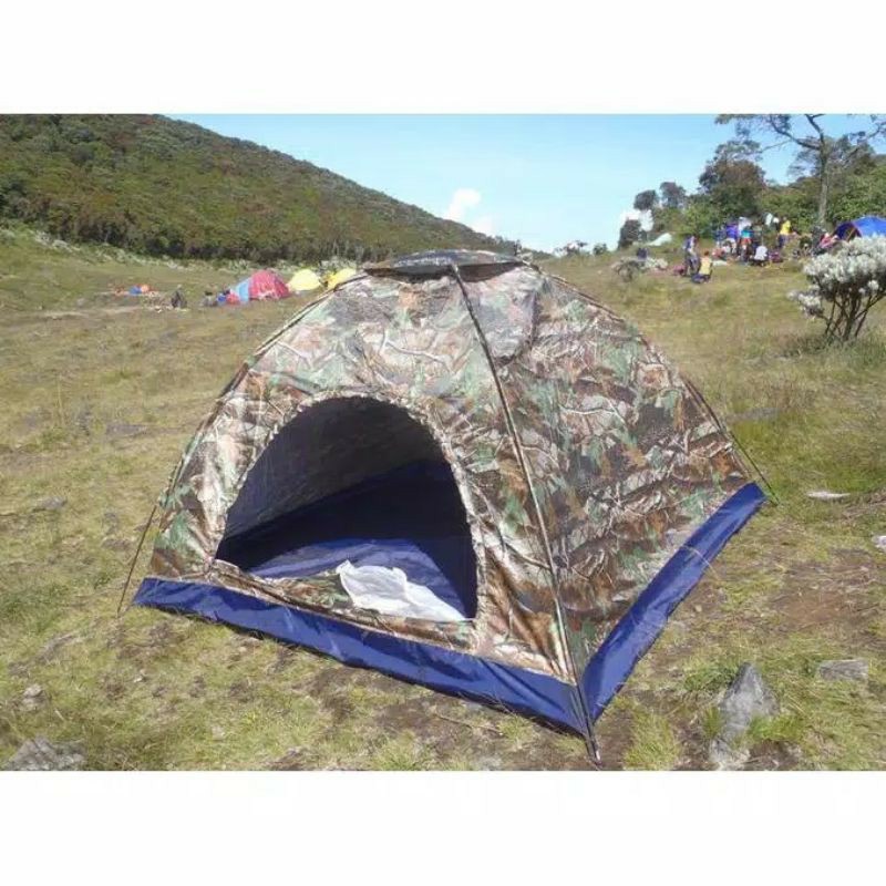 Tenda camping 4-5 person - tenda 6-7 orang kemping outdoor - tenda army - tenda alas terpal kamuflase