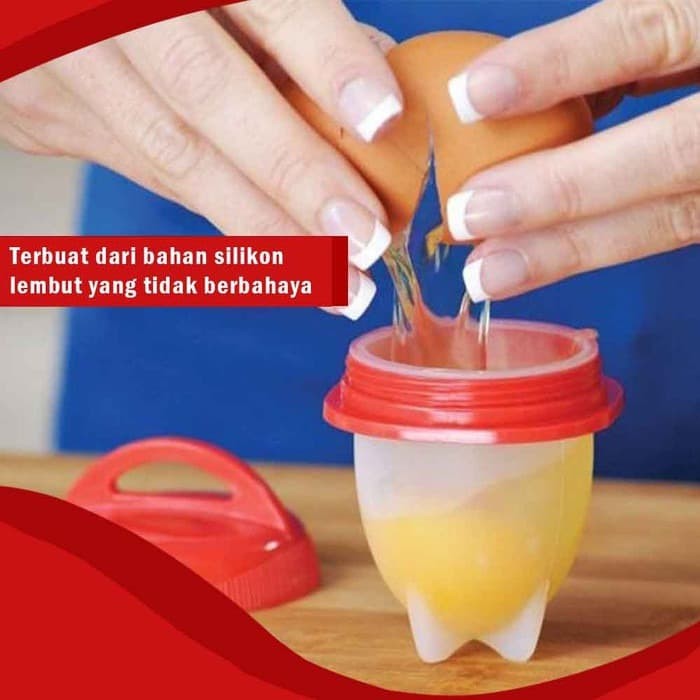 GARANSI 2 BULAN KERUSAKAN Egg mold SET silicone food grade 6 pcs