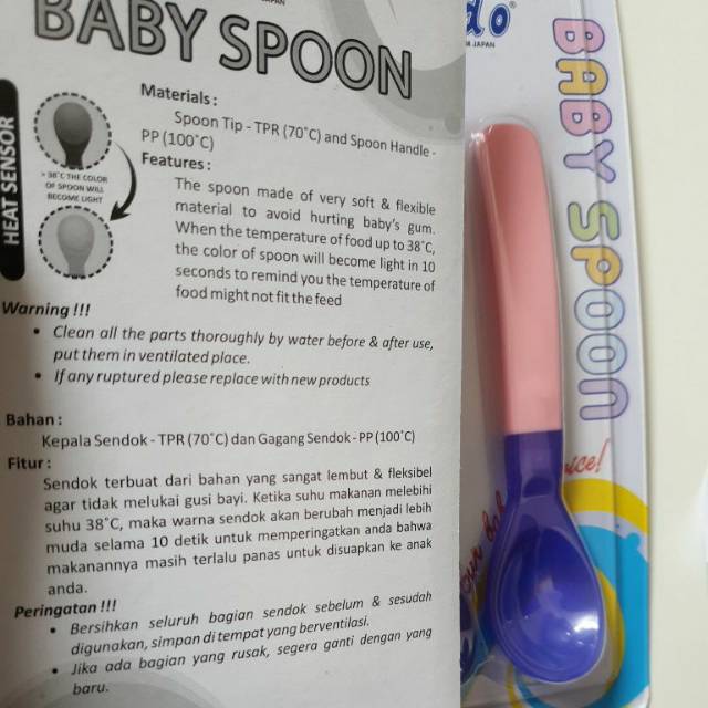 2 in 1 Sendok Bayi Sensor Panas | Baby Spoon With Heat Sensor Dodo | Indikator Panas Berubah Warna