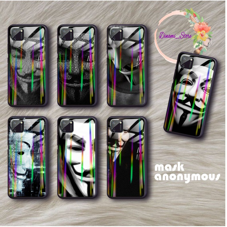 back case glass aurora Mask anonymous oppo samsung vivo xiaomi all type DST336