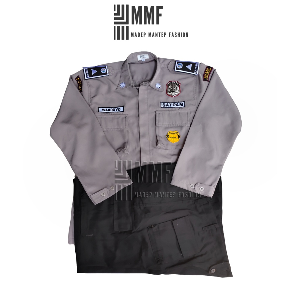 MO Baju Seragam Satpam Terbaru SERAGAM PDL Satpam Terbaru Coklat Security Lengkap